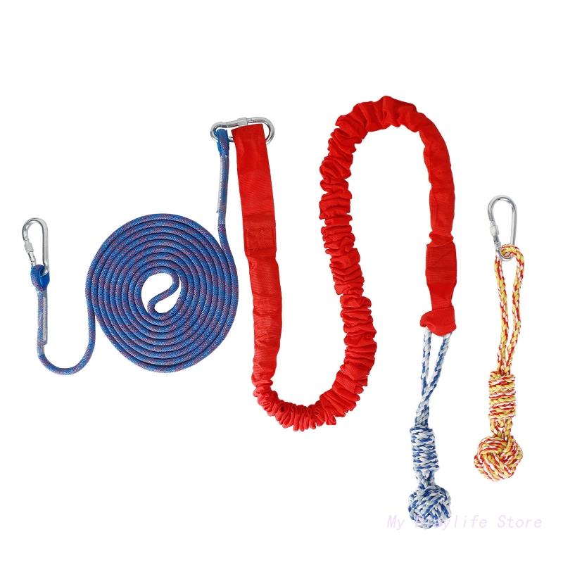 

Dog Training for Puppy Interactive Bouncing Toy Pet Leash for Dog Aggressive Chewers Cotton Rope for Pet Increases IQ Chew Tug