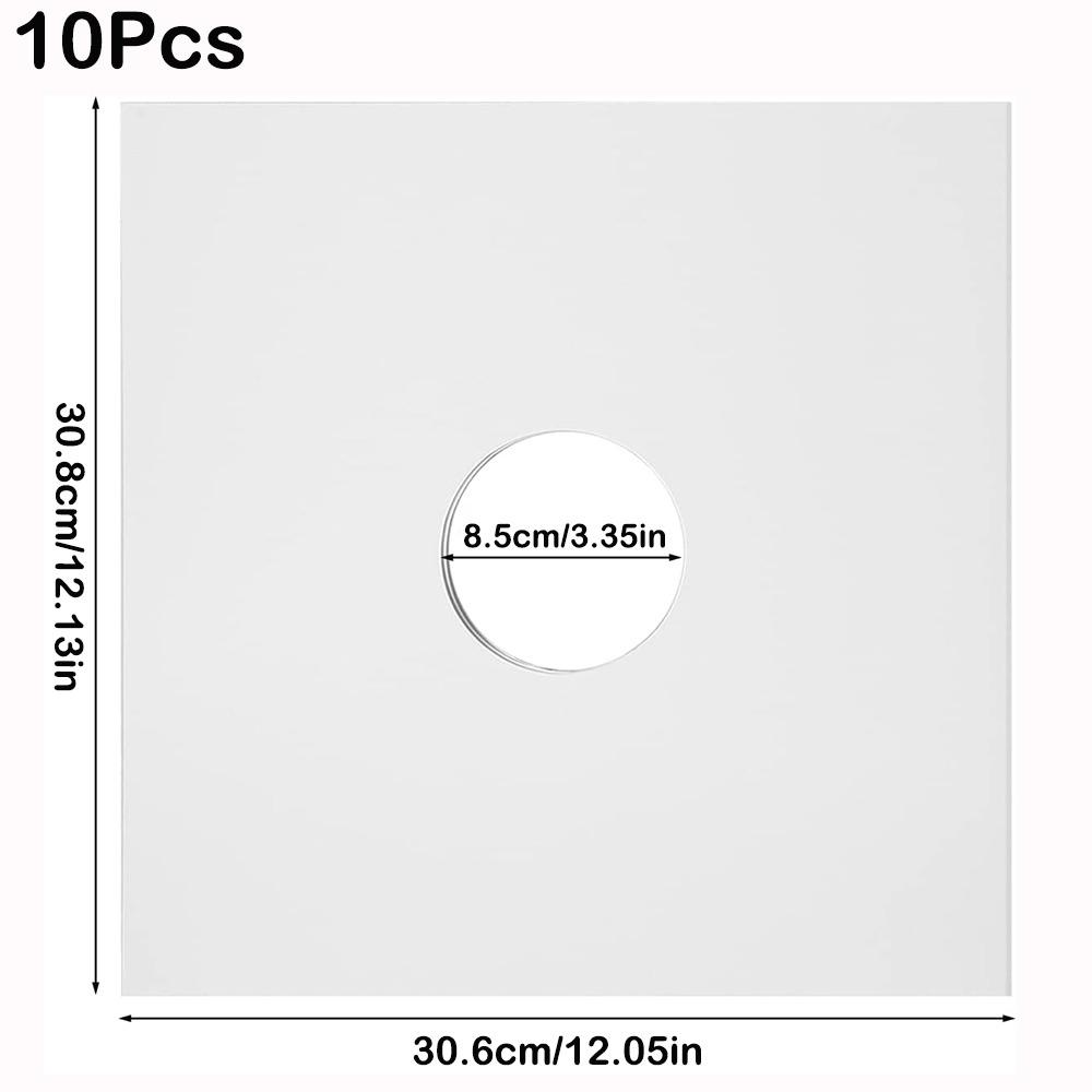 Neue 7/10/12 Zoll Schallplatten-LP-Hüllen Kraftpapier Weiße Albumhüllen Karton Vinyl-Schallplattenhüllen