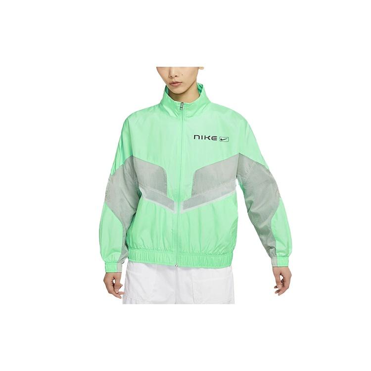 (WMNS) Nike Sportswear Sports Running Splicing Stand Collar Woven Jacket Green Women s CZ8849-342 XL