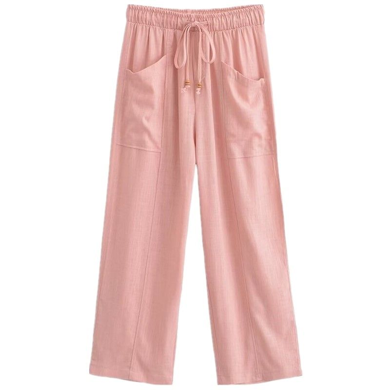 

Fashion Style 2024 Summer New Arrival Women s Clothing Casual Versatile Slimming Vacation Style Bloomers Pants 8372020 Pink L