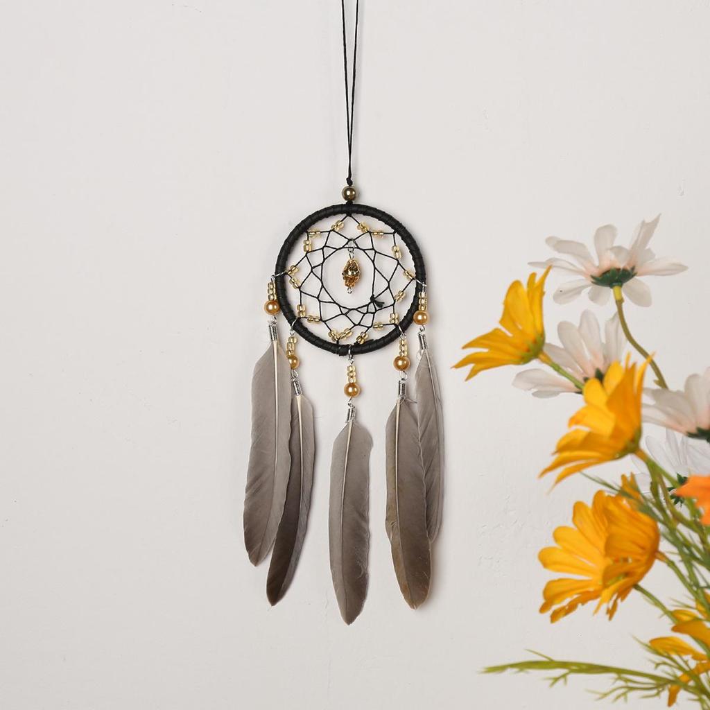 Creative Chicken Feather Dream Catcher for Car, Home, and Bedroom Wall Decoration