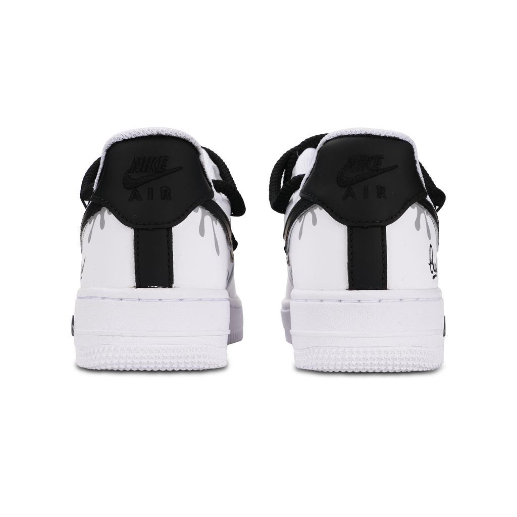 Nike Air Force 1 Graffiti Odporne na poślizg Odporne na ścieranie Niskie Buty do skateboardingu Unisex Białe Czarne DD8959-100(Drużyna1001-)
