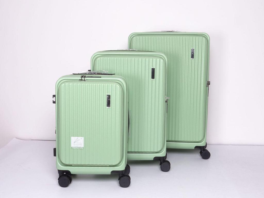20-inch Front-Opening Trolley Suitcase with Universal Wheels and Password Lock