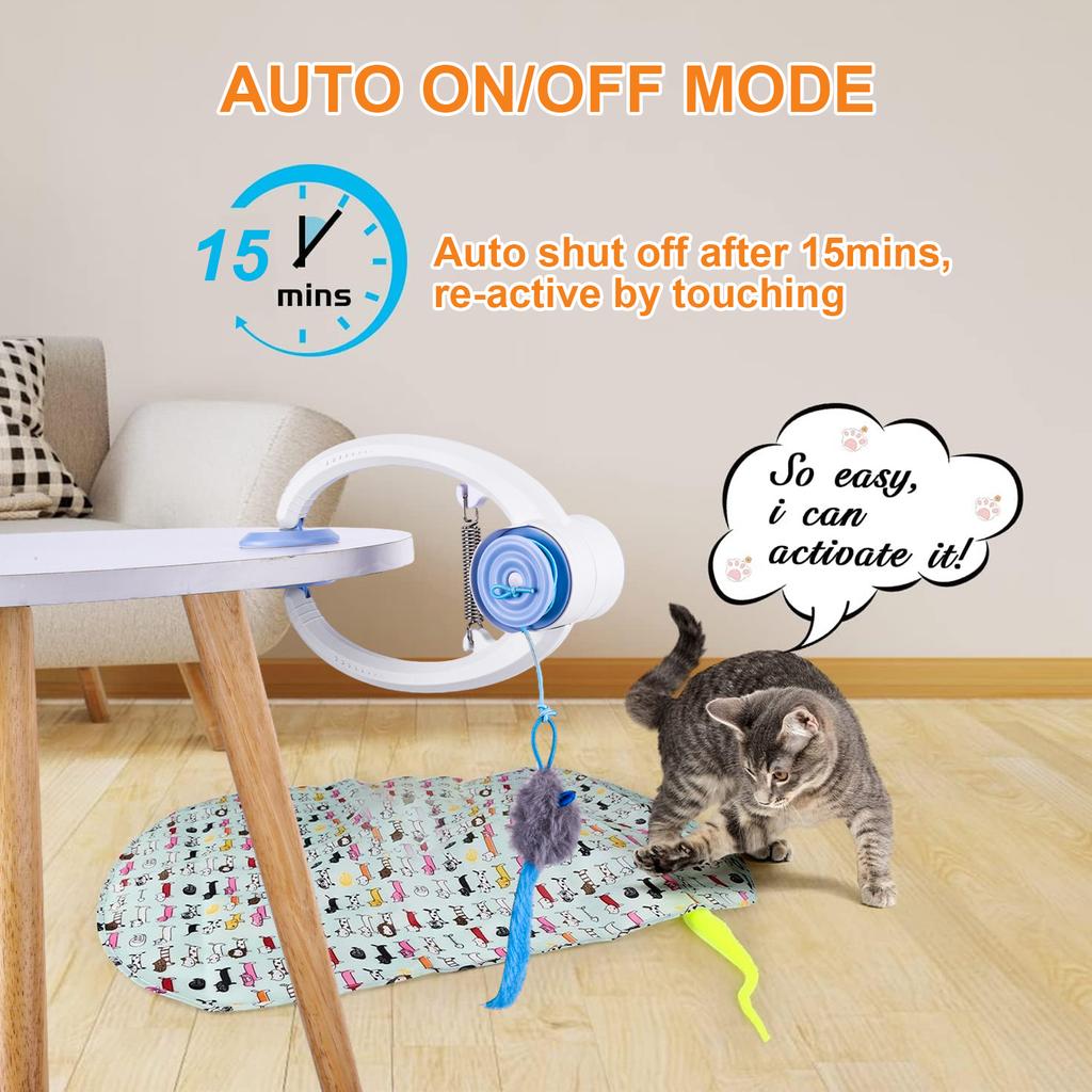1/2pcs Cat Toys Electric Door Hanging Cat Toy Interactive Cat Toy USB Rechargeable Self Play Toy Retractable Kitten Toys