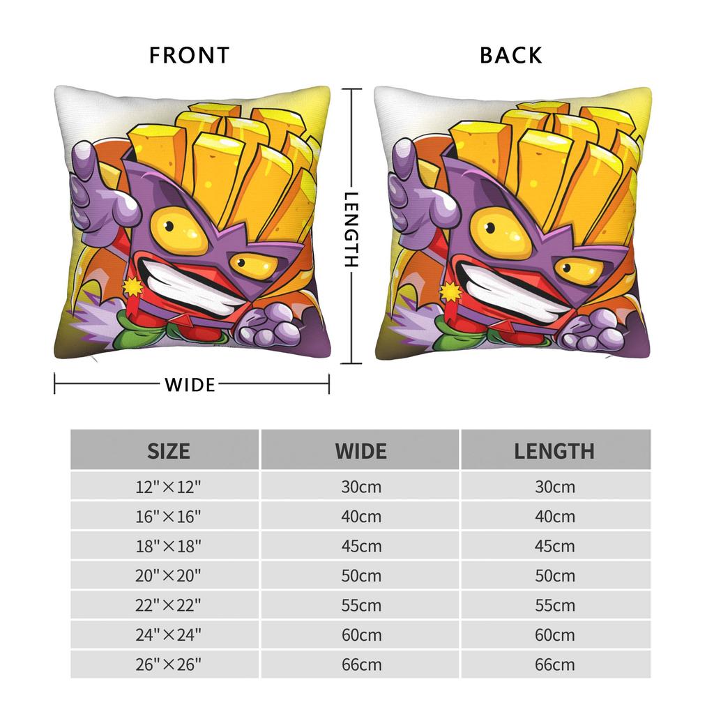 Super Zings Game Pillow Cover  Comfy Cushion Cover Cute Funny Pillow Case For Living Room Bed Chair