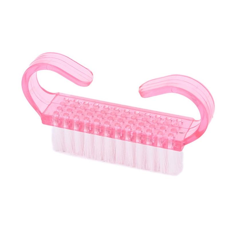 6.5cm Long Plastic Manicure Pedicure Brush Nail Cleaning Tools Soft Remove Dust Makeup Brushes Nail Care Accessories