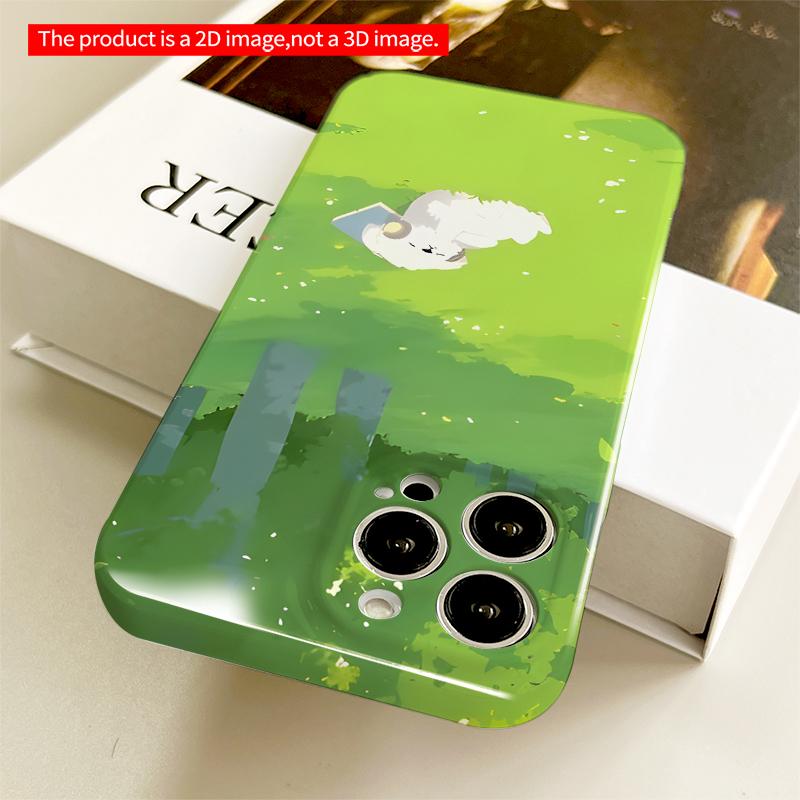 2DFlat Sleeping Puppy in Sunlit Forest All inclusive film hard iPhone case, compatible with iPhone 18 Pro Max 17 16 15 14 13 12 11