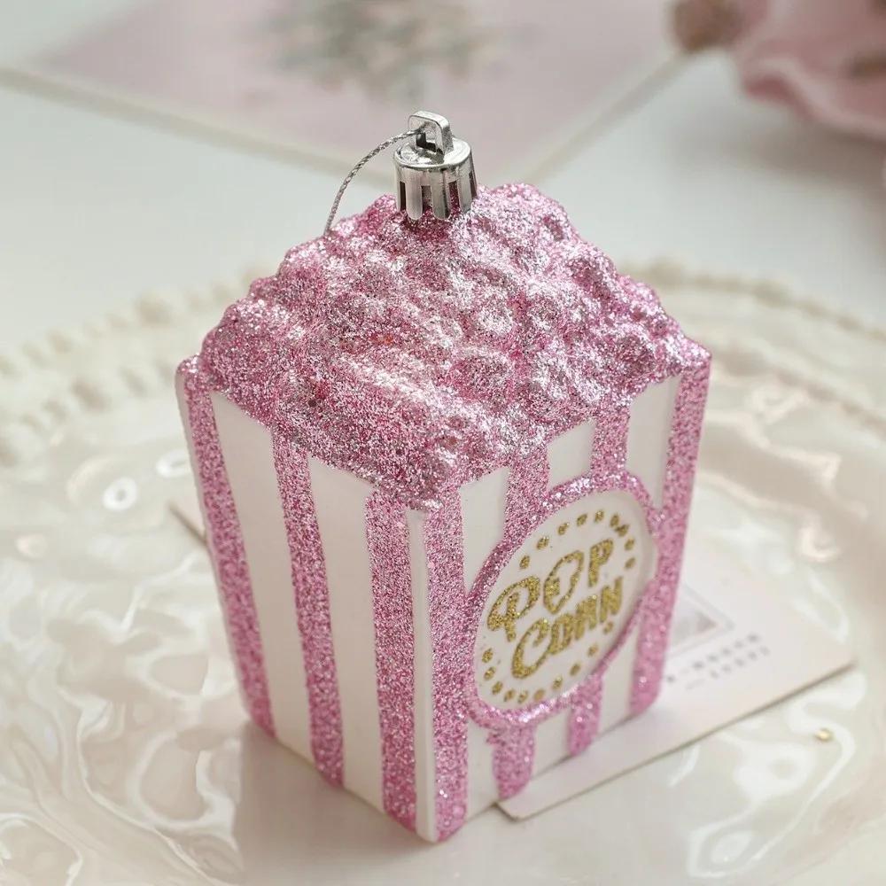 PVC Christmas Tree Ornament Pop Corn Snowflake DIY Lollipop Ornaments Window Display Ice Cream Xmas Hanging Pendant