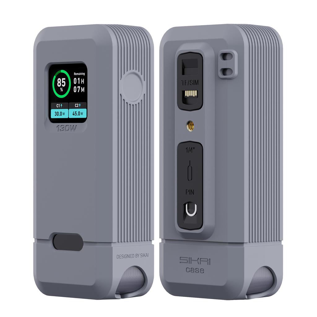 Silicone Protective Cover Silicone Case for Anker Prime Power Bank 12,000 mAh 130W TF/SIM Card Storage Travel Carrying Case