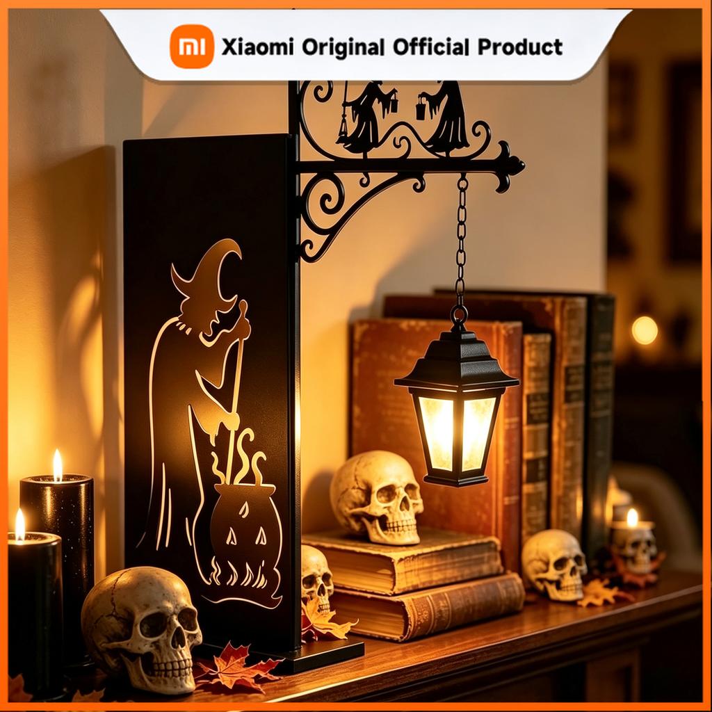 Xiaomi Halloween Library Lantern Mini Bookshelf Lamp Vintage Hanging Shelf Light Decorative Lantern Halloween Gift for Book Lovers
