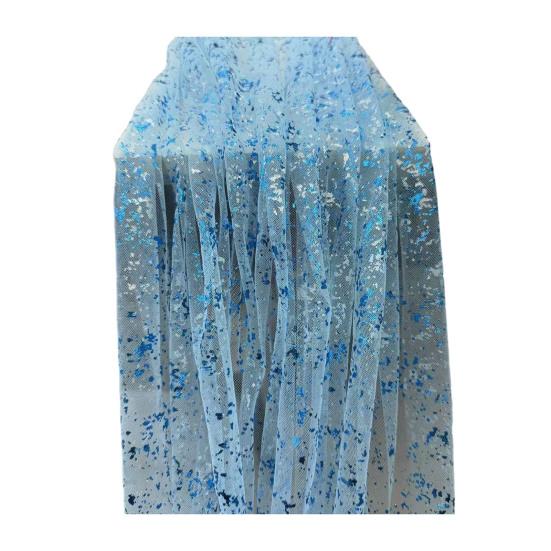 Gauze Table Runners Sheer Chiffon Tulle Cheesecloth with Glitter Metallic Foil for Wedding Birthday Party Anniversary Dining Table Decor