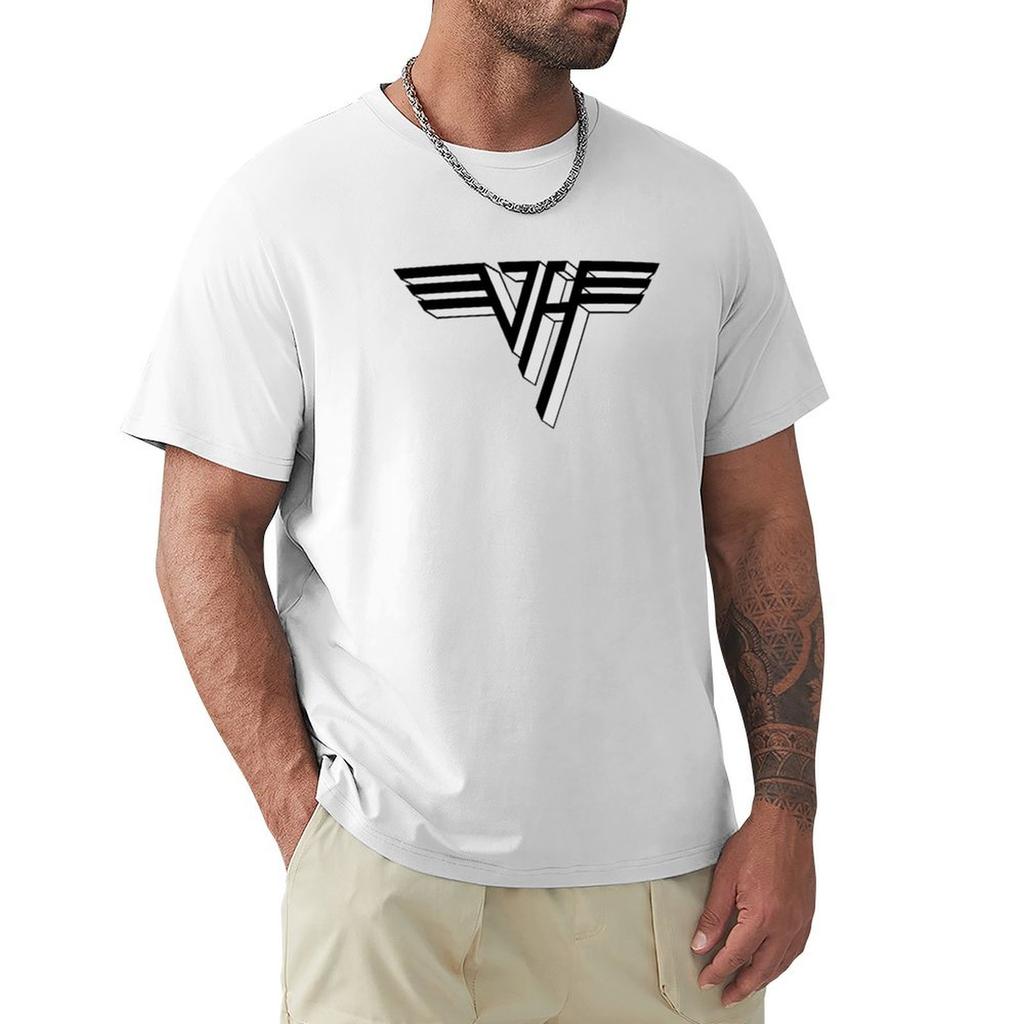 Vh Van Logo Tshirt Basic Solid Color Short Sleeve Tshirt