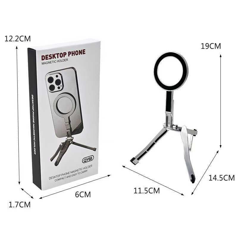 1 Pcs Foldable  Phone Holder With Cold Shoe Magnetic Pocket Phone Tripod With Hook For Phone Android Tripod Phone Stand