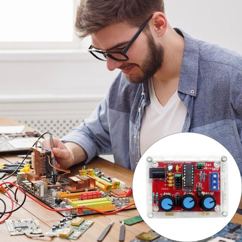 1Hz-1MHz XR2206 Function Signal Generator Sine/Triangle/Square Output Signal Generator Adjustable Frequency Amplitude