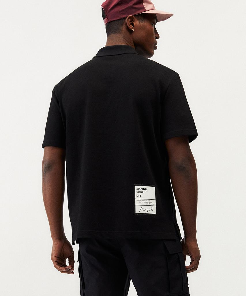 MAYOL Myl Short Sleeve Polo Shirt_Black