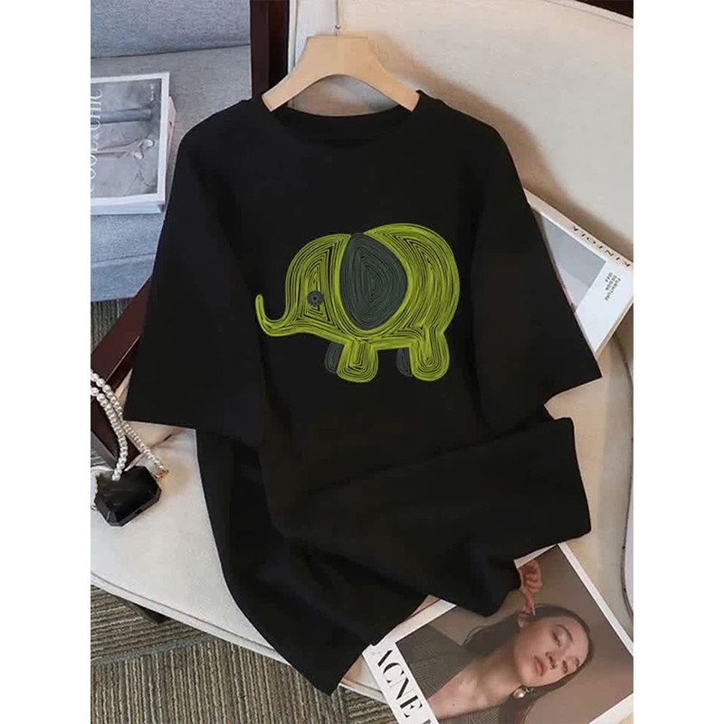 Raspberry Color Pure Cotton Right-Shoulder Short-Sleeved T-Shirt 150kg Plus Size Women's Clothing 2026 Summer New Style 100kg Loose Top