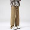 American trendy casual pants men's loose straight khaki overalls spring and autumn drape wide-leg trousers