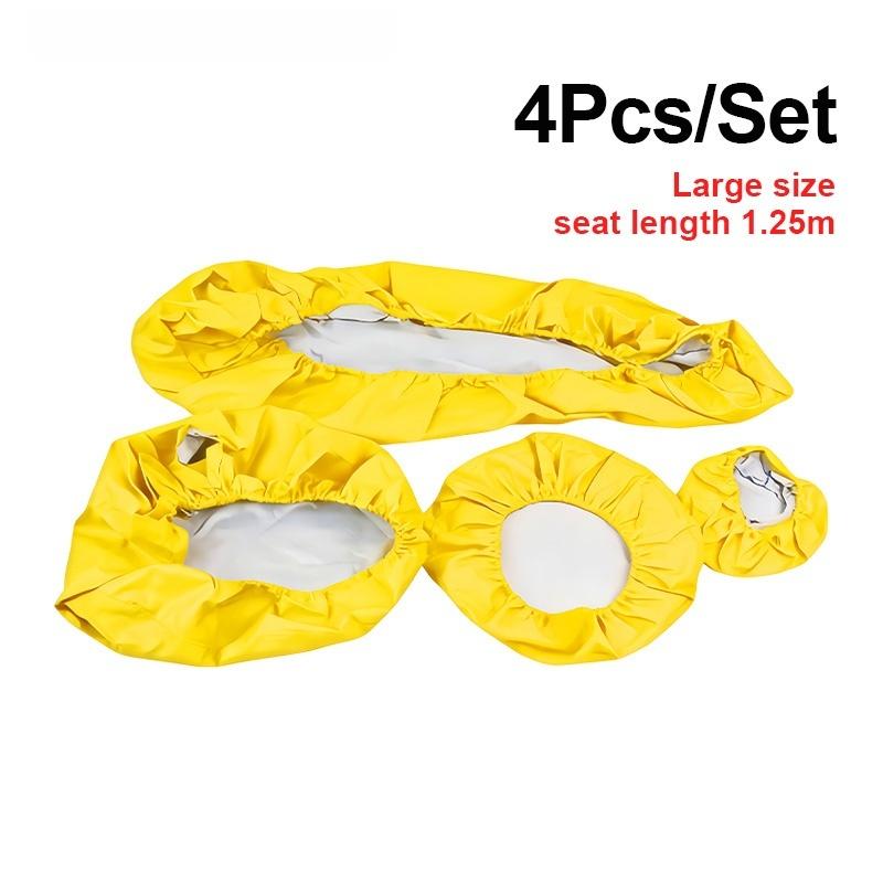 High-Quality Dental Chair Covers Made of PU Leather (Realistic Finish) - 4-Piece Dust-Proof Seat Protector Set - Dental Supplies