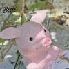 Balcony Decor Hanging Resin Pig Figurine, Cute Piggy Lying in Hammock Reading Figurine Book Ornament, Waterproof Animal Sculpture for Indoor