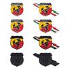 3D Metal Car Side Body Emblem Badge Trunk Decal For Abarth 500 124 125 595 Punto Bravo Scorpion Styling Accessories