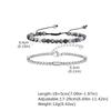 Vnox 2pcs/Set Adjustable Natural Stone Beads Bracelet for Men, Stainless Steel Chain Bracelets and Beads Bracelet Jewelry Set