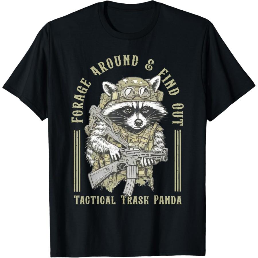 Исследуй и узнавай Тактический Енот-Мусорщик Привлекательность Смешная Футболка XXXXXL чёрный