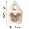 Mickey Head Cute Furry Bag Portable Bucket Bag Niche New Bag Tote Bag Versatile Chain Messenger Bag