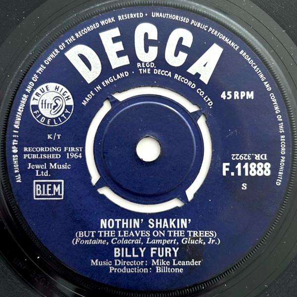 

Пластинка 7 дюймов BILLY FURY Nothin Shakin But The Leaves On F11888 DECCA 1964 UK Рок Б/у