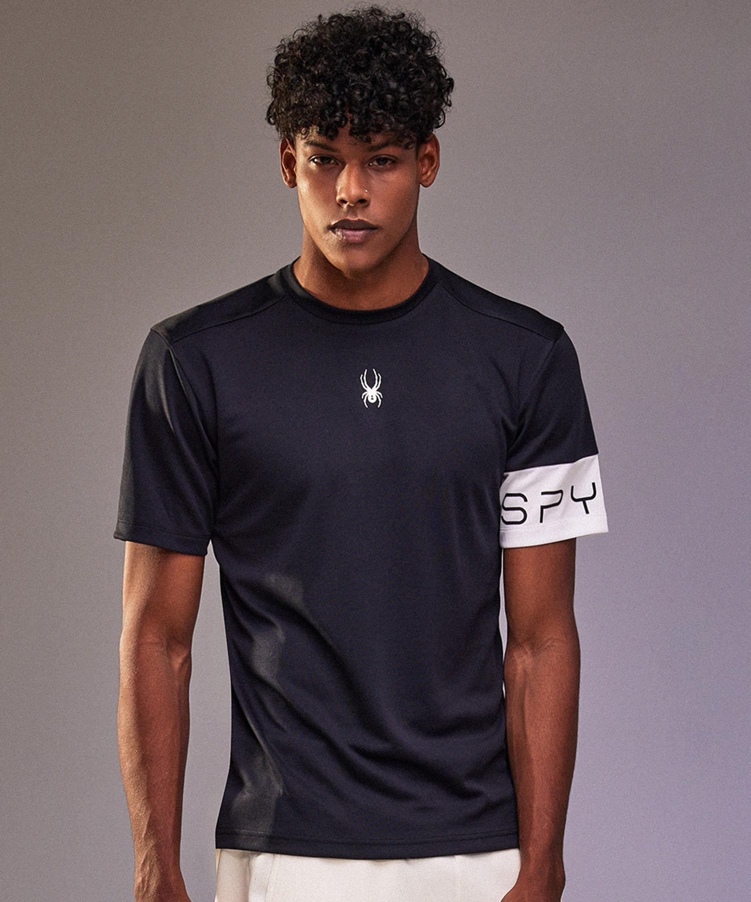 Spyder Unisex Training Sleeve Color Block Short Sleeve T-Shirt Sphfcnrs202Ublk Black/090