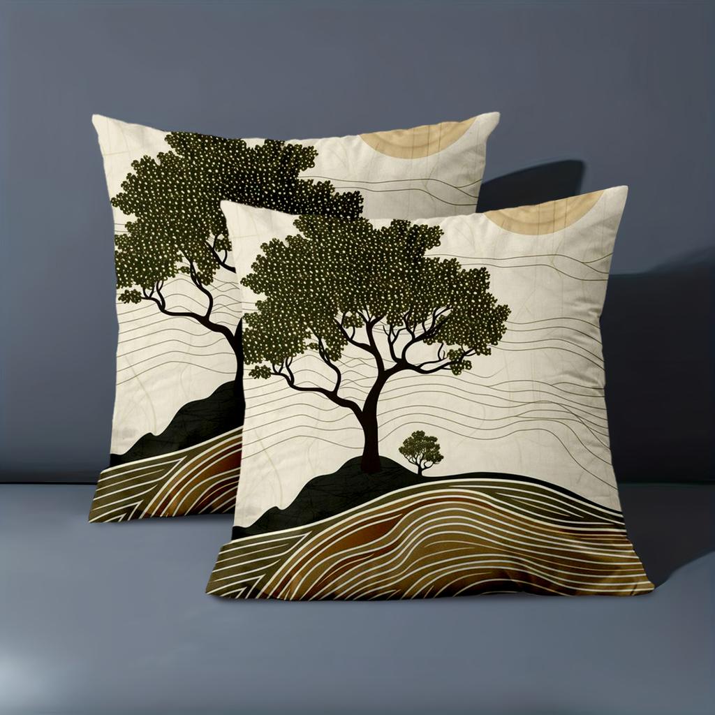 1 Pezzo Federe Decorative Eleganti con Motivo ad Albero, Federa in Poliestere, Copricuscino Decorativo per Divano, Cuscino per Testiera