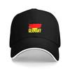 Germany Flag Brush Stroke Baseball Cap Polyester Adjustable Sporty Outdoor Adult Cap