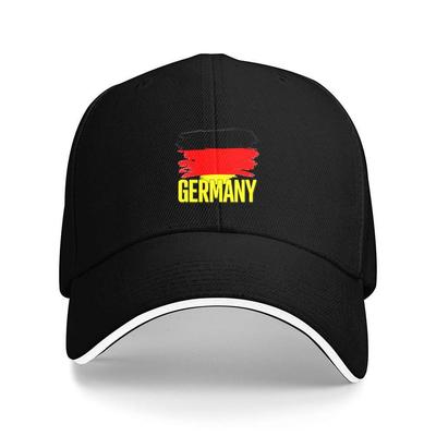 Germany Flag Brush Stroke Baseball Cap Polyester Adjustable Sporty Outdoor Adult Cap