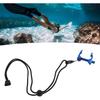 Diving Nose Clip, Aluminum Alloy Adjustable Antislip Swimming Nose Plug Nose Protector with Anti Drop Lanyard (Blue)