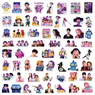 60 Pièces Stickers Film KPop Chasseurs de Démons Tigre Mignon Imperméables Graffiti DIY Coque de Téléphone Ordinateur Portable Autocollants Cool Scrapbooking