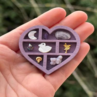 Multicolor Miniature Trinket Shelf Variety Grids Moon Mushroom Dollhouse Shelf Compartments