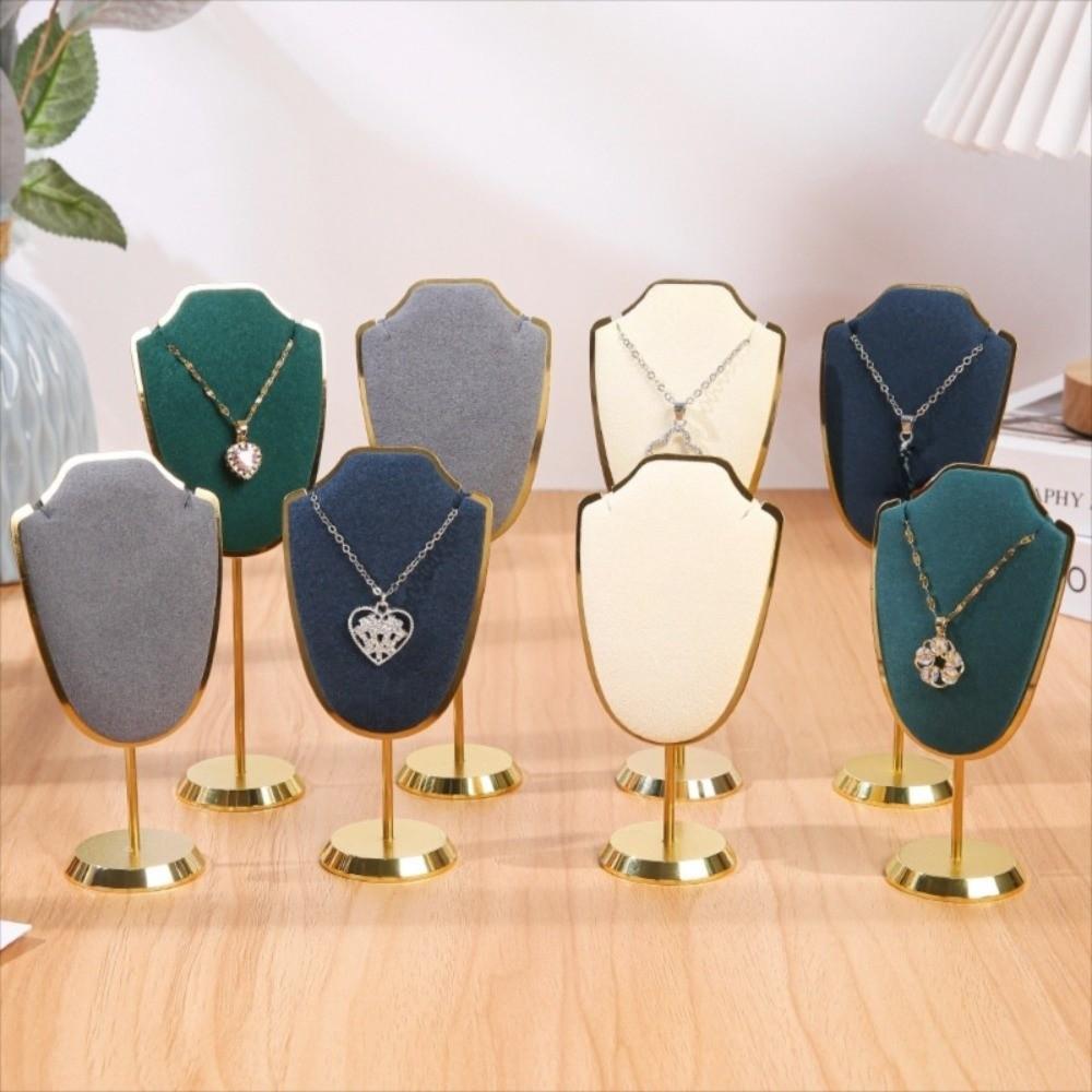 Metal Base Mini Jewelry Display Stand Velvet Jewelry Storage Display Rack for Home Jewelry Storage