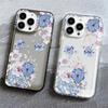 Purple Diagonal Flower Phone Case For IPhone 16 15 14 13 Pro Max Case For IPhone 11 12 XS XR 7 8 Plus Cover Funda Bumber Coque