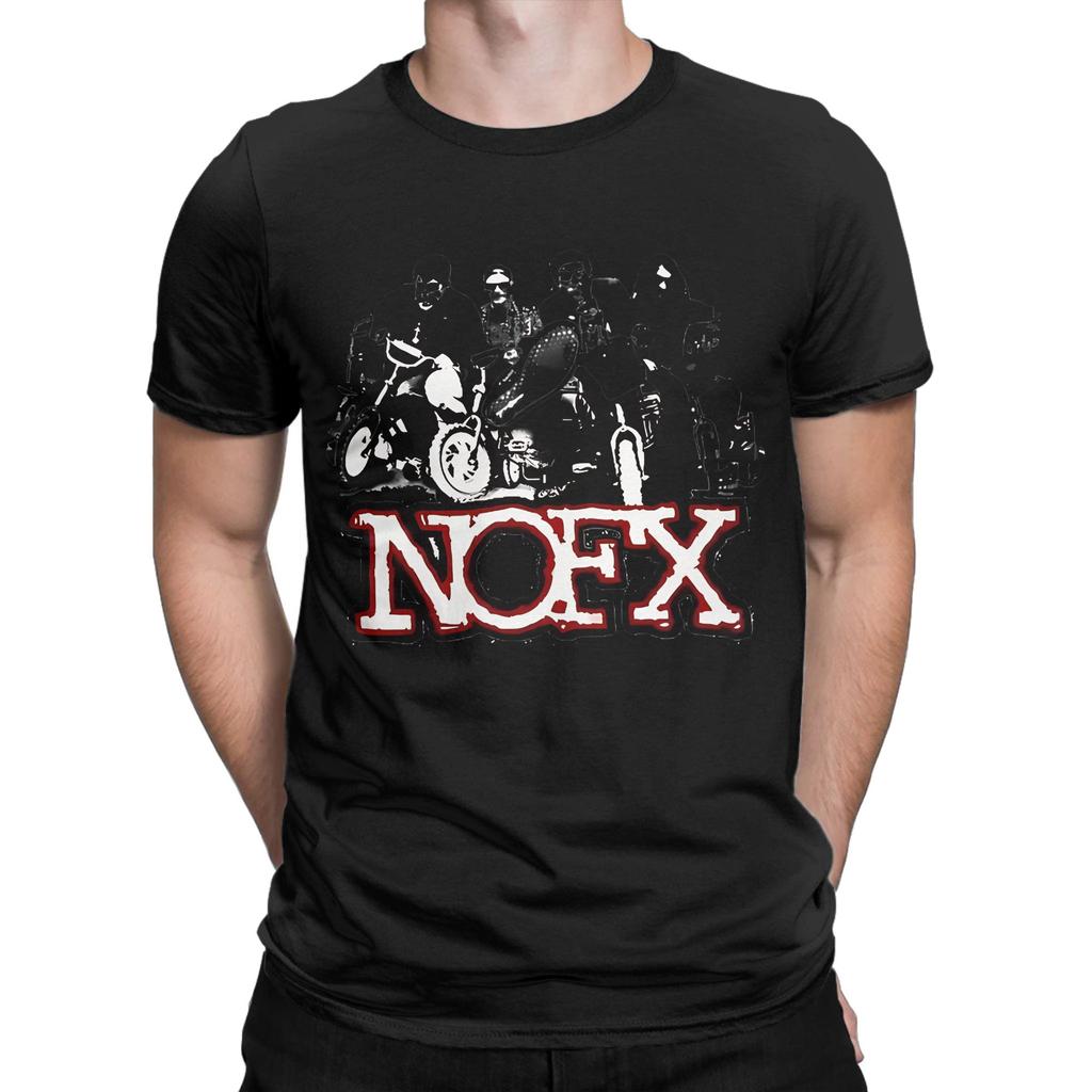 NOFX Vintage Rock band Classic Funny Graphic 100% Cotton T-Shirt Tees Tops For Men