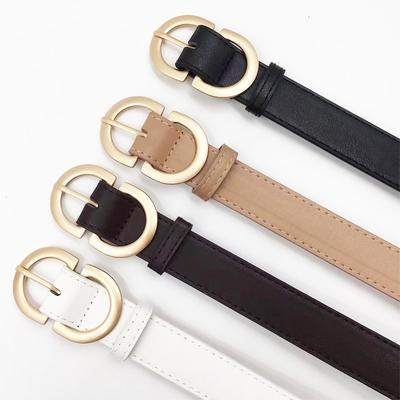 Nouvelle ceinture pour femme tendance et polyvalente, boucle double D en alliage, ceinture décorative en similicuir