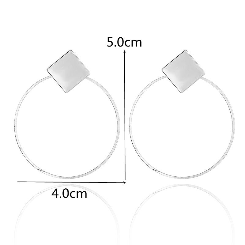 Fashion Statement Earrings Metal Round Geometric Earrings For Women Hanging Dangle Modern Jewelry Punk
