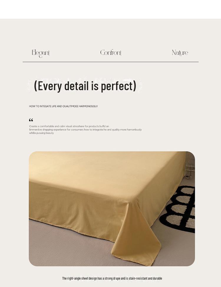 Japanese Solid Color Bed Set - Skin-Friendly, Breathable Sheets and Quilt Cover for Dormitories