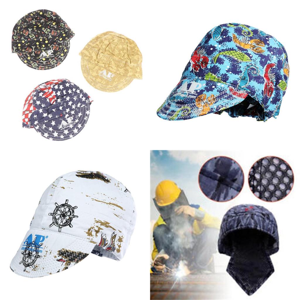 Umfriend Breathable Cotton Welding Cap With Heat Resistance And Dust Protection