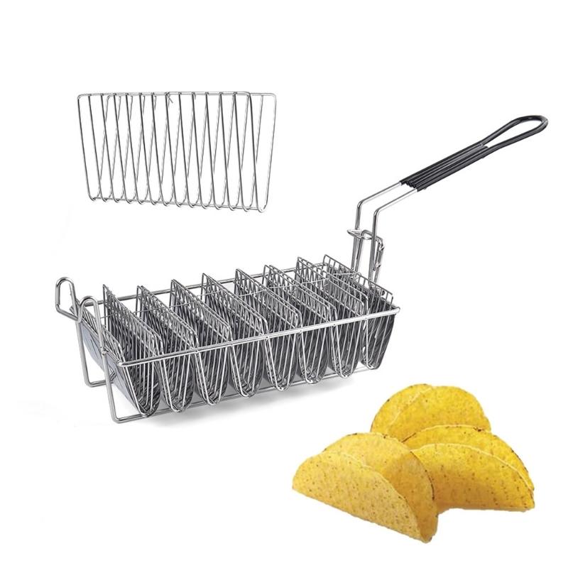 Cestelli Professionali a 8 Scomparti a V per Friggere, Assicurano una Cottura Efficiente e una Pulizia Facile, Supporti per Cestelli da Frittura
