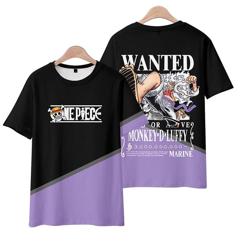 15 barev ONE PIECE Anime Dámská Pánská trička Anime Tričko Kreslený potisk O-výstřih Nadměrná velikost Krátký rukáv Móda Pánské oblečení Streetwear