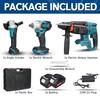Multi-functional Electric Tool Sets Electric Rotary Hammer/Electric Wrench/Angle Grinder Brushless Power Tool Sets 3IN1