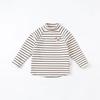 Dave & Bella Kids' Striped Half-High Collar Long Sleeve T-Shirt