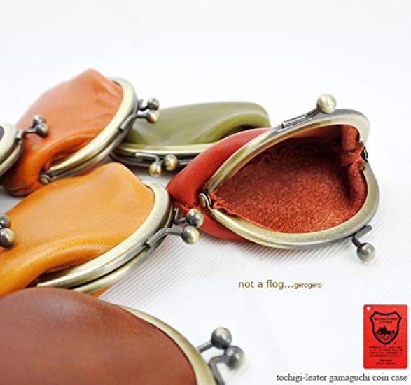 Women's Tochigi Leather Coin Purse, Cute Mini, Small, Made In Japan (Red)