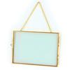 Vintage Glass Frame - Rectangle with Metal Chain - 18 X 13 Cm