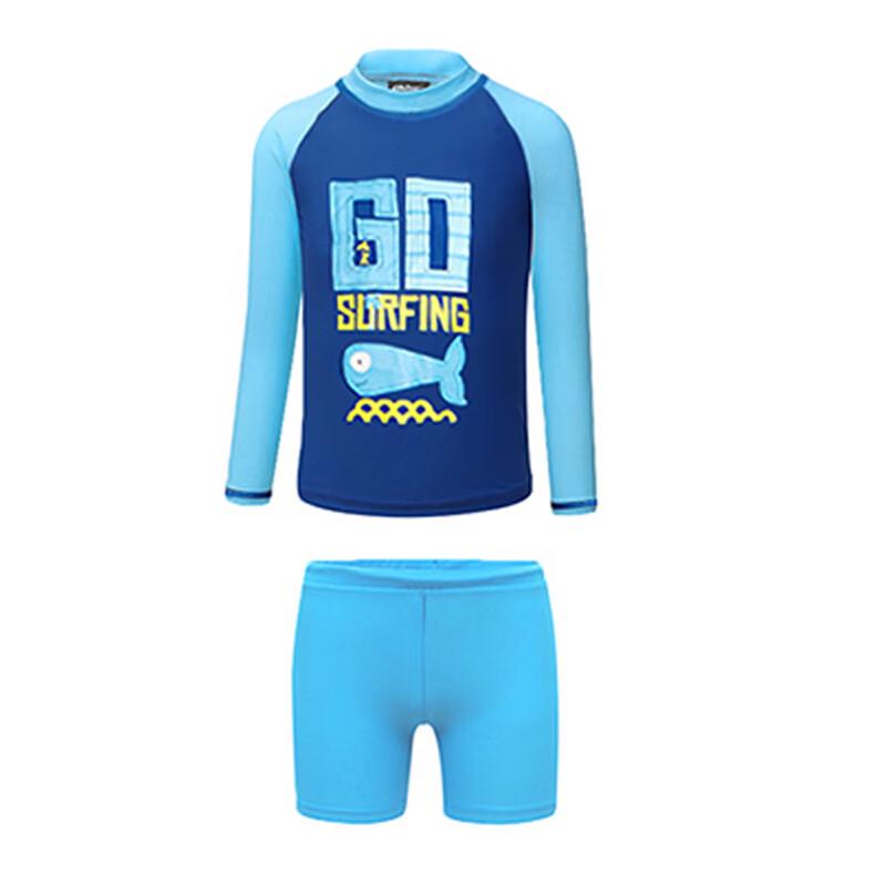 Phibee Boys  Long Sleeve Cartoon Two-Piece Swimsuit Set 6 (120)