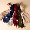 Elensia Cashmere Scarf with Gift Solid Available in 9 Colors for Men and Women 100% Bag, Washable, Brown,